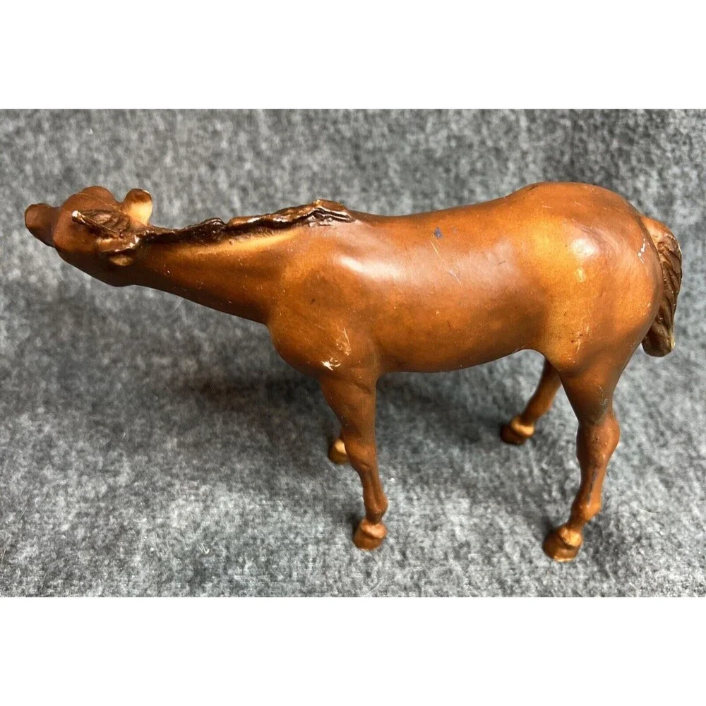 Vintage Breyer #3155 Thoroughbred Mare & Suckling Foal Set Dark Variation Horse